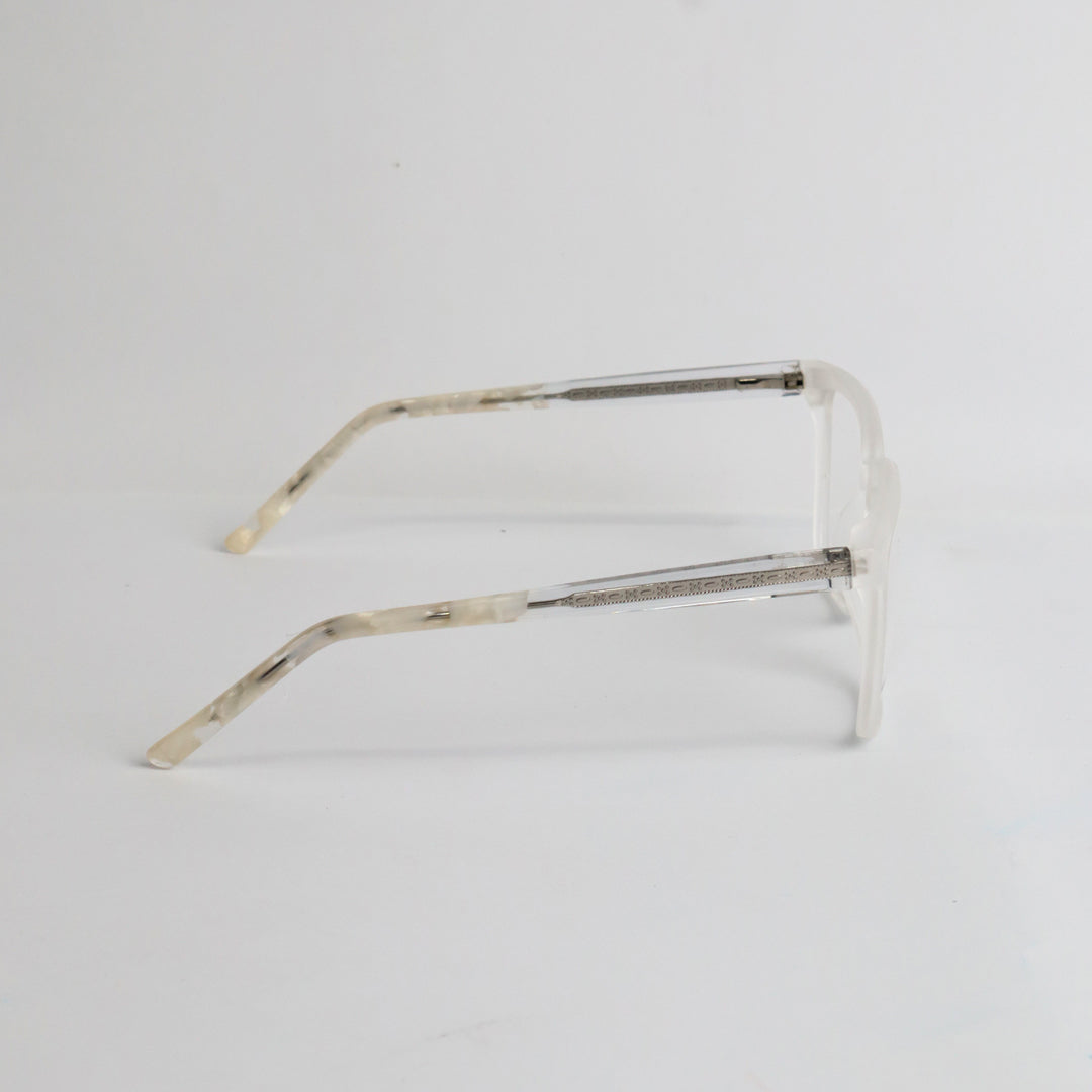 Urban Slate Transparent Grey Square Eyeglasses