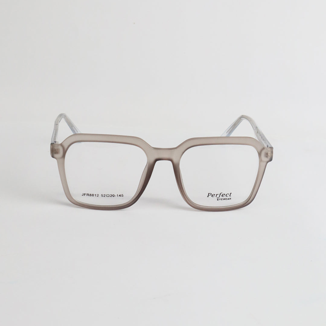 Urban Slate Transparent Grey Square Eyeglasses