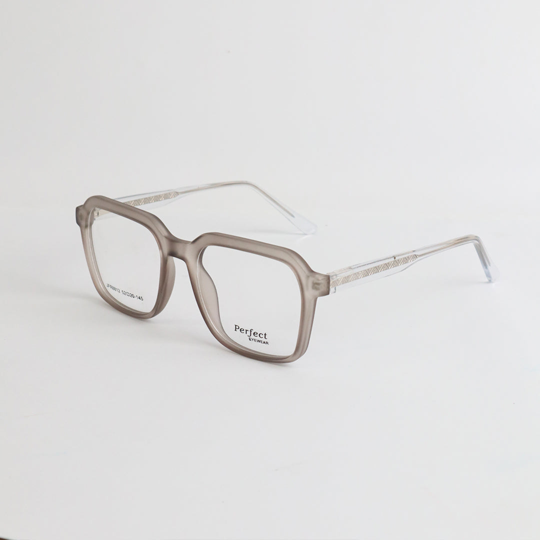 Urban Slate Transparent Grey Square Eyeglasses