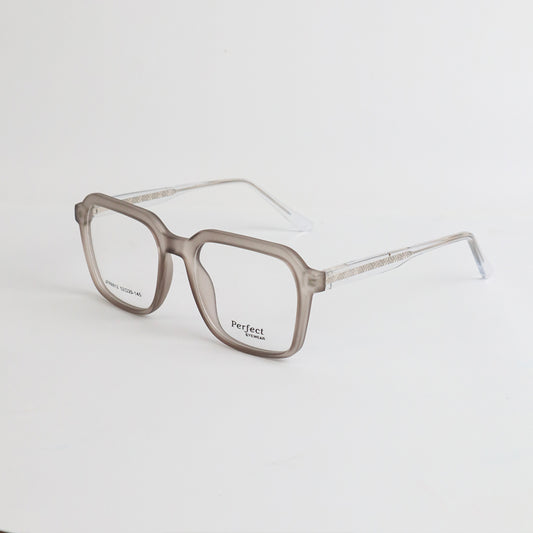 Urban Slate Transparent Grey Square Eyeglasses
